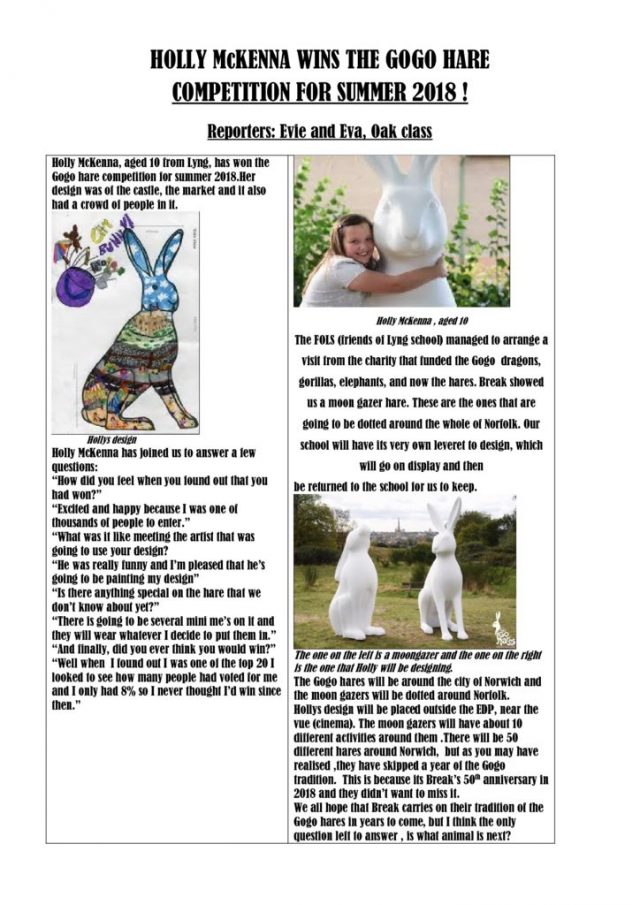 thumbnail of HOLLY McKENNA WINS THE GOGO HARE COMPETITION FOR SUMMER 2018 (1)